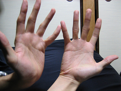 hand frog