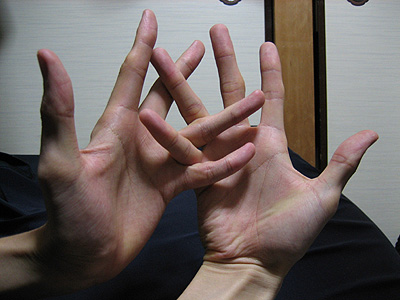 hand frog
